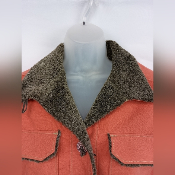ADVENTURA Winter Light Pink Wool XS Jacket Sherpa Lining Chore Barn Country - Picture 5 of 12
